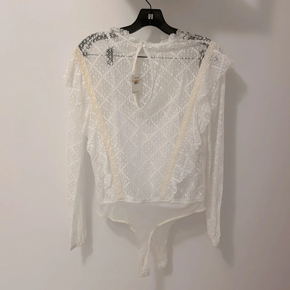 Free People Goldie Lace Bodysuit Ivory